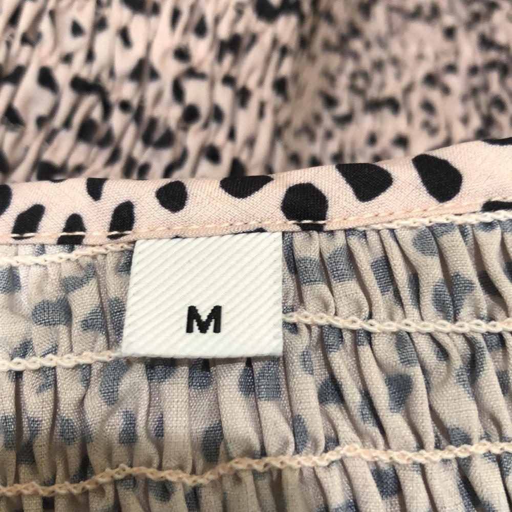 Francesca’s Collection Maxi Dress Size Medium Beige Cheetah Animal Print - Picture 9 of 9